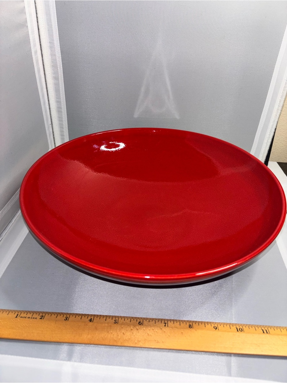 Waechtersbach Germany 13" Red Pasta/Salad Serving Bowl Pre-Owned Beautiful